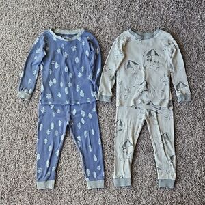 Bundle of 2 VGUC Burt's Bees Kids Gender-neutral Pajama Sets Size 2T Toddler